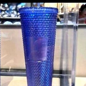 Walt Disney World WDW  50th Anniversary Geometric Starbucks Tumbler BLUE Stud 💙